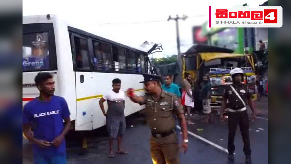 අතුරුගිරියේ බස් රථයක් සහ ටිපර් රථයක් ගැටී අනතුරක්
