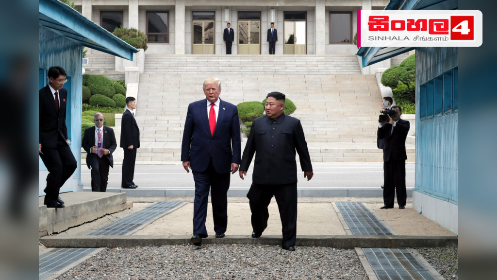 කිම් ජොං උන් සමඟ පවතින මිත්රත්වය මත දකුණු කොරියානු හමුදා අභ්යාස කප්පාදු කිරීමට ට්රම්ප්ගෙන් නියෝග Headline: කිම් ජොං උන් සමඟ පවතින මිත්රත්වය මත දකුණු කොරියානු හමුදා අභ්යාස කප්පාදු කිරීමට ට්රම්ප්ගෙන් නියෝග Intended image subject: Donald Trump and Kim Jong Un Story summary: උත