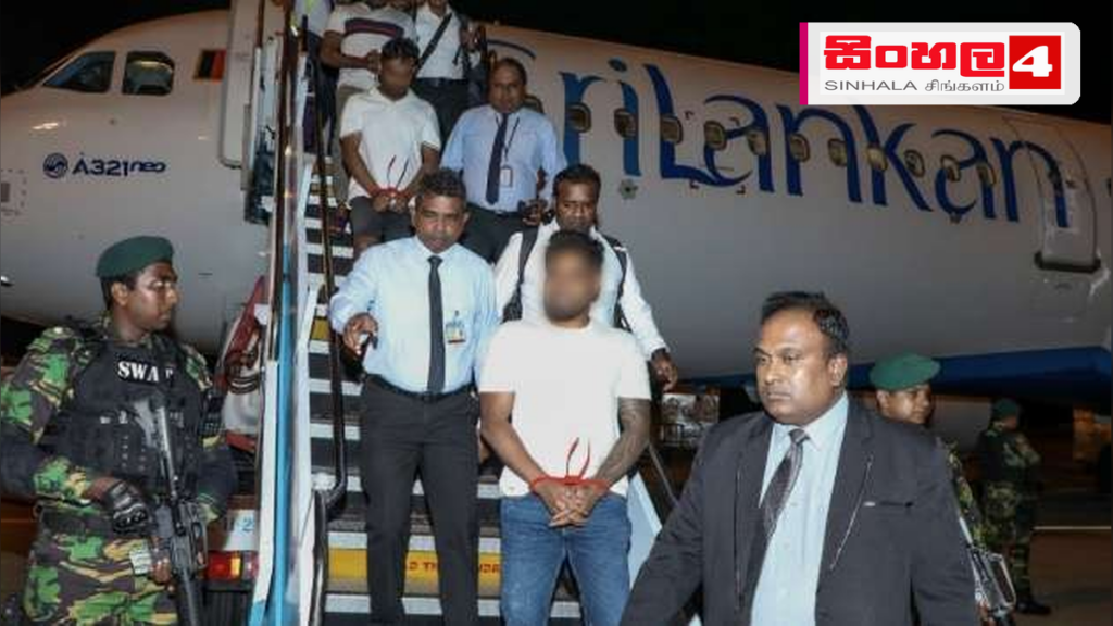 ජාත්යන්තර පොලිස් රතු නිවේදන නිකුත් කර තිබූ සැකකරු ඕමානයේ සිට මෙරටට Headline: ජාත්යන්තර පොලිස් රතු නිවේදන නිකුත් කර තිබූ සැකකරු ඕමානයේ සිට මෙරටට Intended image subject: Sri Lanka Police officer at airport Story summary: ජාත්යන්තර පොලිස් රතු නිවේද