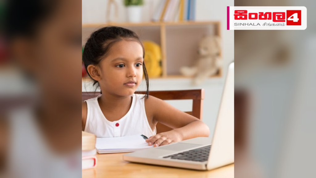 අන්තර්ජාලය සහ මාර්ගගත ක්රීඩා නිසා දරුවන් දැඩි අවදානමක: විශේෂඥයින්ගෙන් අනතුරු ඇඟවීමක් Headline: අන්තර්ජාලය සහ මාර්ගගත ක්රීඩා නිසා දරුවන් දැඩි අවදානමක: විශේෂඥයින්ගෙන් අනතුරු ඇඟවීමක් Intended image subject: A child using a smartphone or tablet in a digital environmen