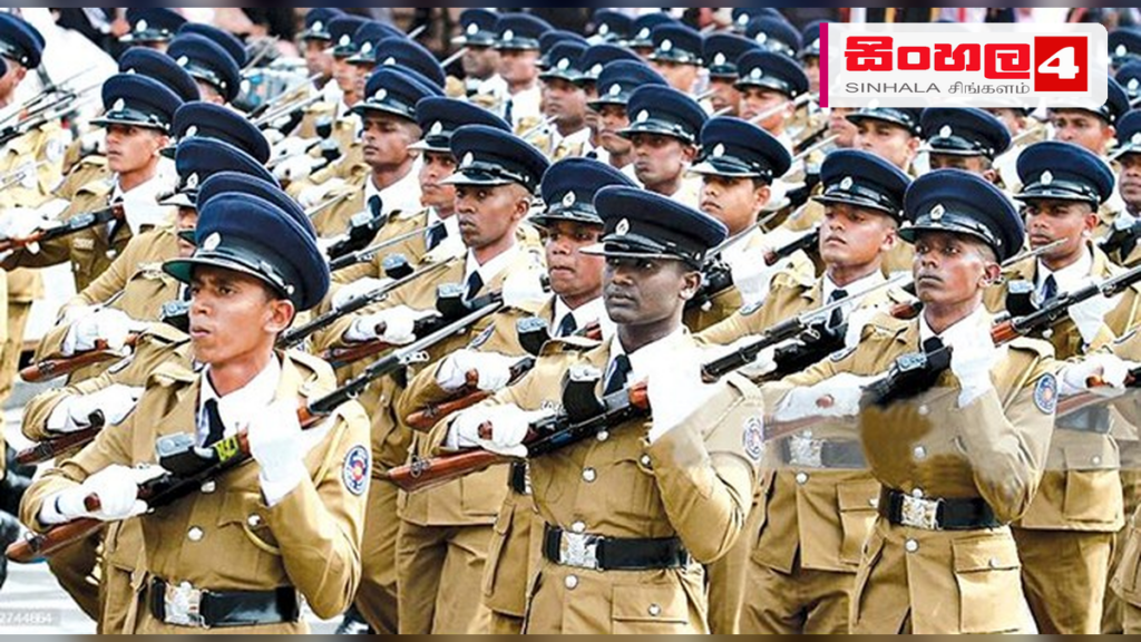 ශ්රී ලංකා පොලිසියේ 160 වැනි සැමරුම සහ පොලිස් සේවයේ ගුණාත්මකභාවය පිළිබඳ ගැටලුව Headline: ශ්රී ලංකා පොලිසියේ 160 වැනි සැමරුම සහ පොලිස් සේවයේ ගුණාත්මකභාවය පිළිබඳ ගැටලුව Intended image subject: Sri Lanka Police officers at a formal ceremony Story summary: ශ්රී