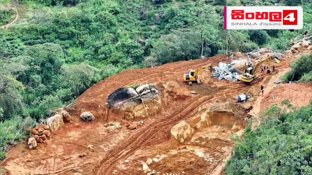 Headline: නෝර්වුඩ් ප්‍රදේශයේ අනවසරයෙන් මැණික් ගැරූ සිව්දෙනෙක් පොලිස් භාරයට Intended image subject: Norwood Police station or generic gem mining equipment Story summary: නෝර්වුඩ් පො