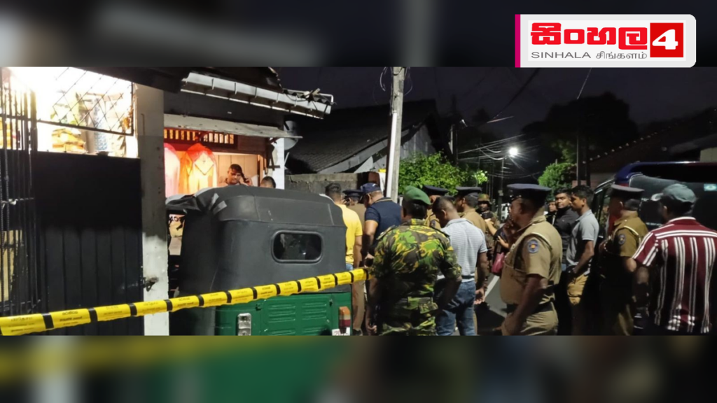 දෙහිවල නිවසකට එල්ල වූ අත්බෝම්බ ප්රහාරයකින් දරුවන් දෙදෙනෙකු මරුට Headline: දෙහිවල නිවසකට එල්ල වූ අත්බෝම්බ ප්රහාරයකින් දරුවන් දෙදෙනෙකු මරුට Intended image subject: Dehiwala police crime scene investigation Story summary: දෙහිවල, සිරිසඟබෝ මාවතේ ප