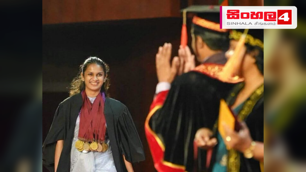 Headline: කොළඹ වෛද්‍ය පීඨයේ ඉතිහාසය අලුත් කළ වෛද්‍ය හසිනි: රන් පදක්කම් 16ක් දිනා වාර්තාවක් Intended image subject: Dr. Hasini Rangika Epa Arachchi Story summary: කොළඹ විශ්වවිද්‍යාල