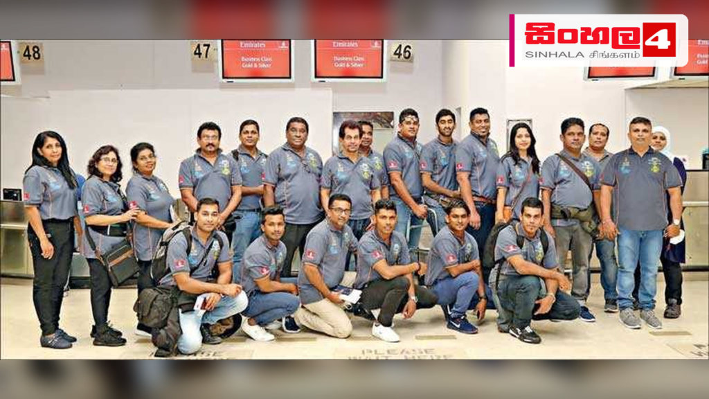 Headline: මාලදිවයිනේ පැවති ජාත්‍යන්තර සූපශාස්ත්‍ර තරගාවලියෙන් ශ්‍රී ලාංකික සූපවේදිනියන්ට පදක්කම් රැසක් Intended image subject: Sri Lankan chefs at Katunayake Airport Story summary: