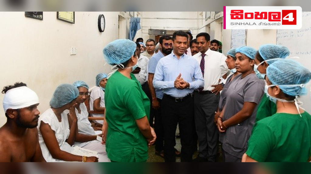 චාවකච්චේරිය මූලික රෝහලේ නව ඖෂධ ගබඩාවකට සහ නිල නිවාස සංකීර්ණයකට මුල්ගල් තබයි Headline: චාවකච්චේරිය මූලික රෝහලේ නව ඖෂධ ගබඩාවකට සහ නිල නිවාස සංකීර්ණයකට මුල්ගල් තබයි Intended image subject: Dr. Nalinda Jayatissa at Chavakachcheri Base Hospital foundation stone