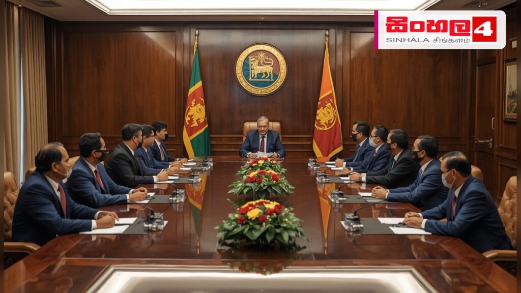 2026 ඔක්තෝබර් 12 වන දින පැවති අමාත්ය මණ්ඩල තීරණ Headline: 2026 ඔක්තෝබර් 12 වන දින පැවති අමාත්ය මණ්ඩල තීරණ Intended image subject: Sri Lanka Cabinet meeting room Story summary: 2026 ඔක්තෝබර් 12 වන දින පැවති අමාත්ය මණ්ඩල රැස්වීම